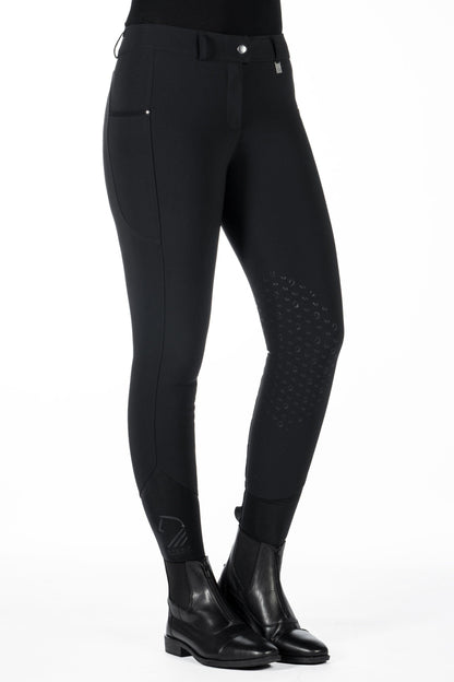 Silicone Knee Patch Breeches Lauria Garrelli Riding Breeches Livigno with detalle 9