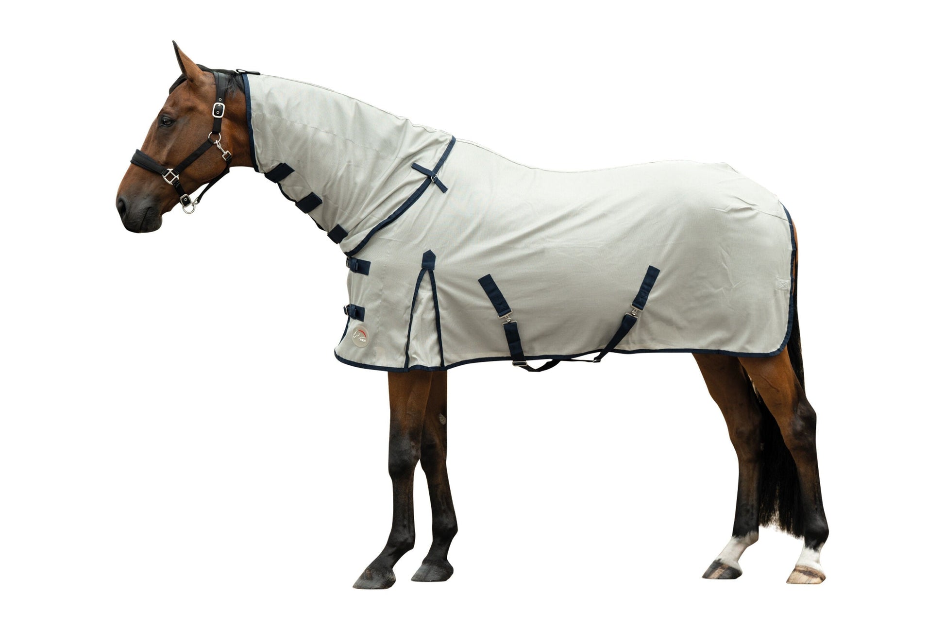 Manta para caballo HKM Fly manta Rain II con pieza de cuello para manta para equitación