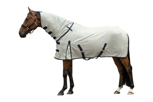 Manta para caballo HKM Fly manta Rain II con pieza de cuello para manta para equitación