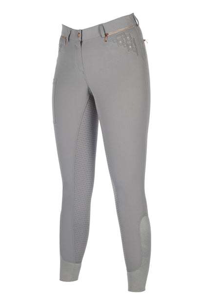 Silicone Full Seat Breeches HKM Riding Breeches Rosegold Sparkle Style Full detalle 2