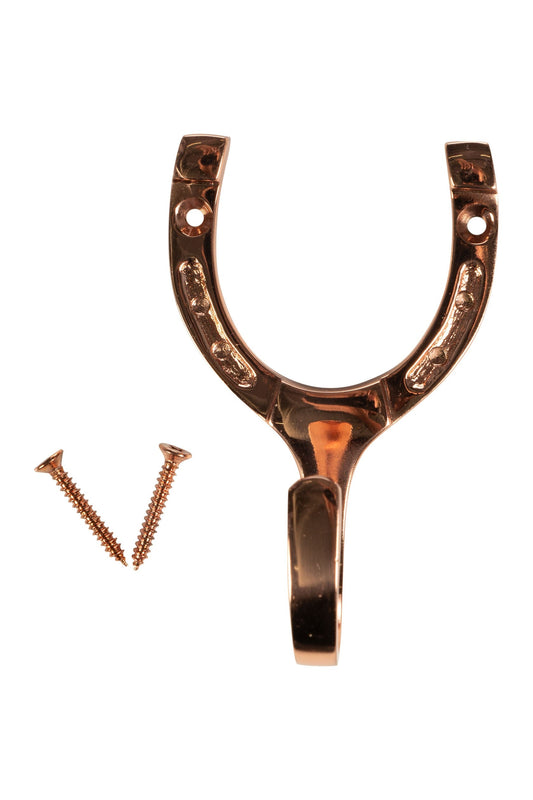 Cabezada HKM Horseshoe Stablehook made of Brass para equitación