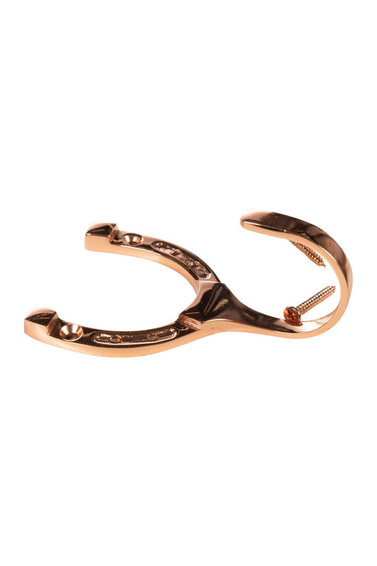 Cabezada HKM Horseshoe Stablehook made of Brass para equitación - vista 2