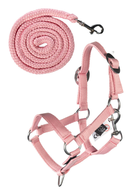 Cabezada y ramal -Hobby Horsing Basic HKM para equitación