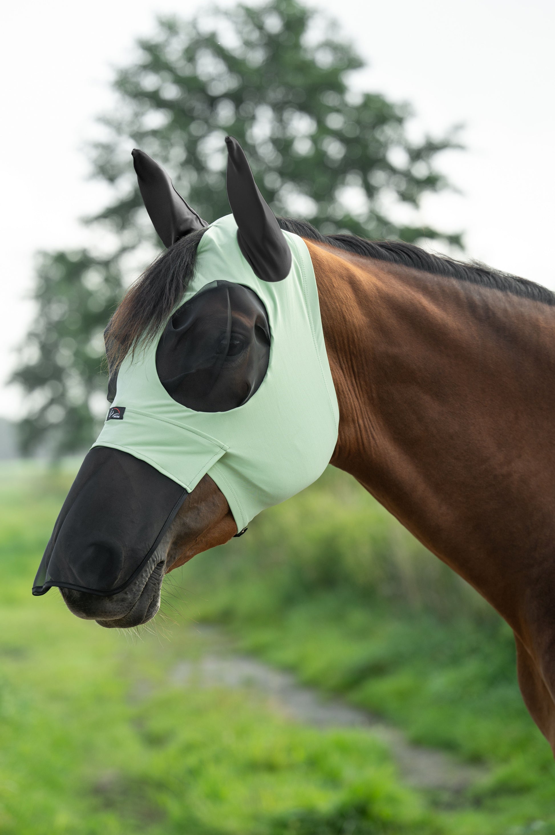 Máscara antimoscas HKM Anti máscara antimoscas Elastic con Nose Protection para equitación - vista 5