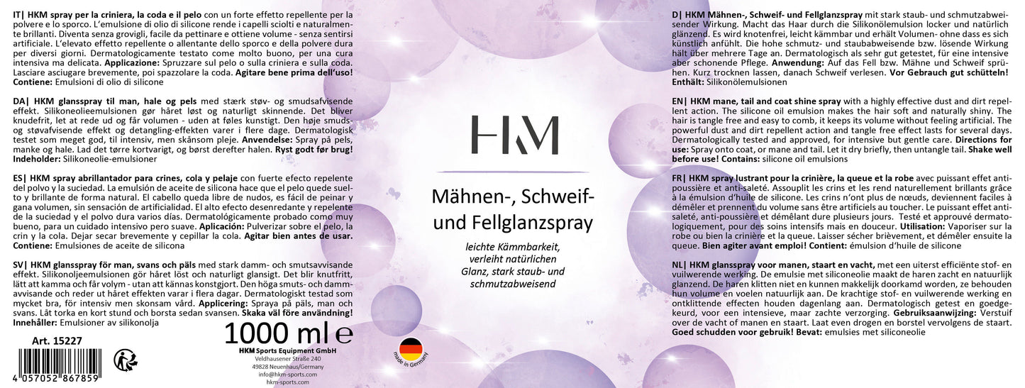 Spray abrillantador, 1000 ml - HKM