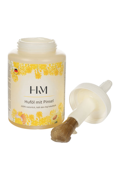 Aceite para cascos en frasco con pincel, 450 ml - HKM