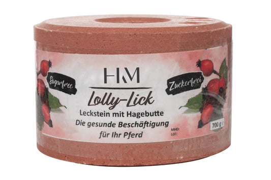 Accesorio ecuestre Piedra para lamer -Lolly Lick- Rosa mosqueta HKM para equitación