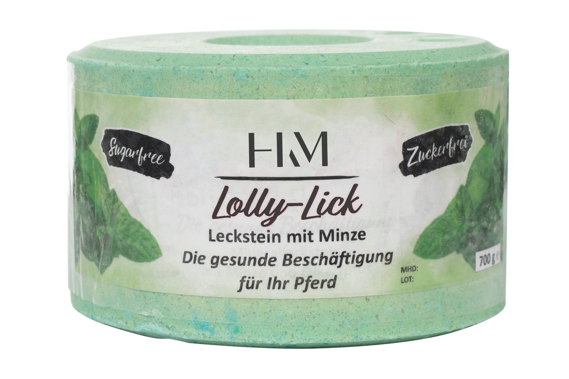 Accesorio ecuestre Piedra para lamer -Lolly Lick- Menta HKM para equitación