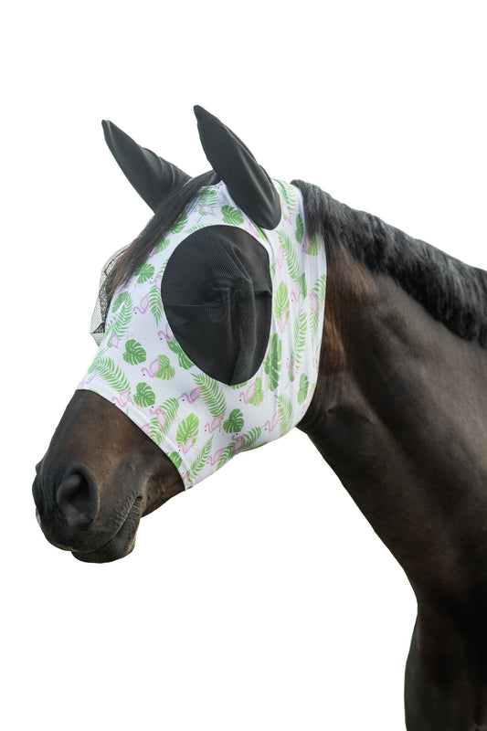 Accesorio ecuestre Máscara anti moscas -Flamingo Elastic HKM para equitación