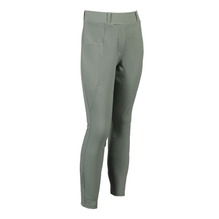 Leggings de montar -Mia- c. full silicona HKM salvia