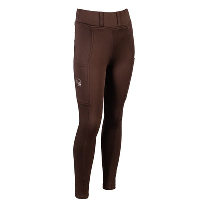 Leggings de montar -Lana II- Style c. full silico. HKM marrón oscuro