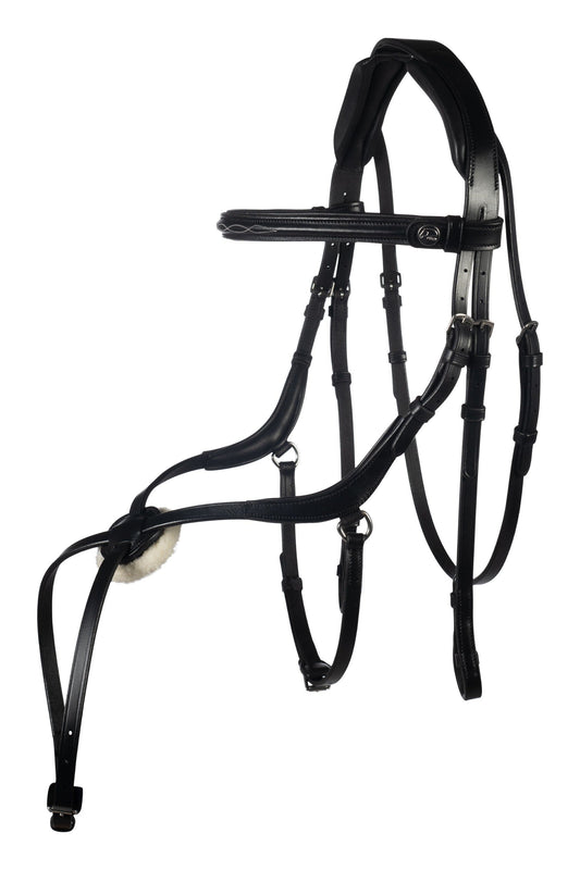 Cabezada HKM Bridle Carlos para equitación