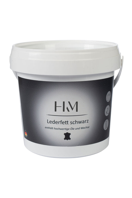 Accesorio ecuestre Grasa para cuero negro 500 ml HKM para equitación