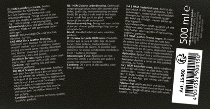 Grasa para cuero negro 500 ml - HKM