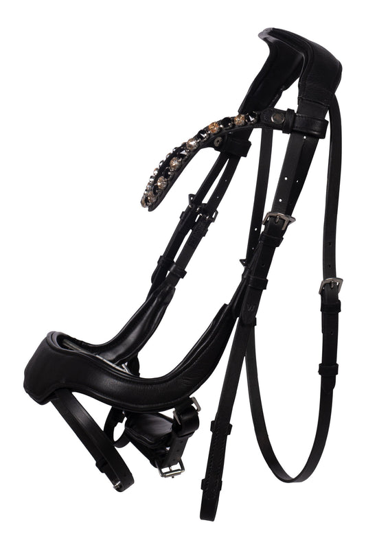 Cabezada -Mila- anatómica HKM para equitación