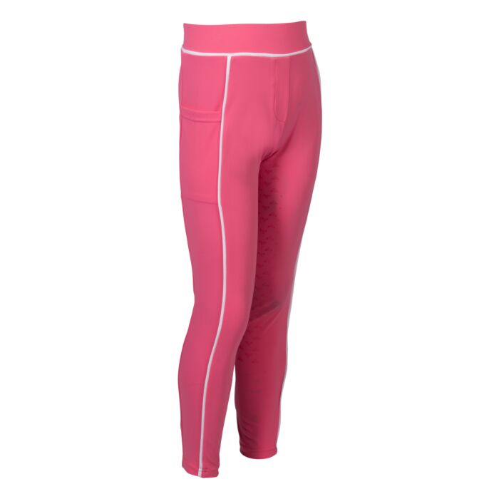 Leggings de montar -Maui- c. full silicona HKM rosa
