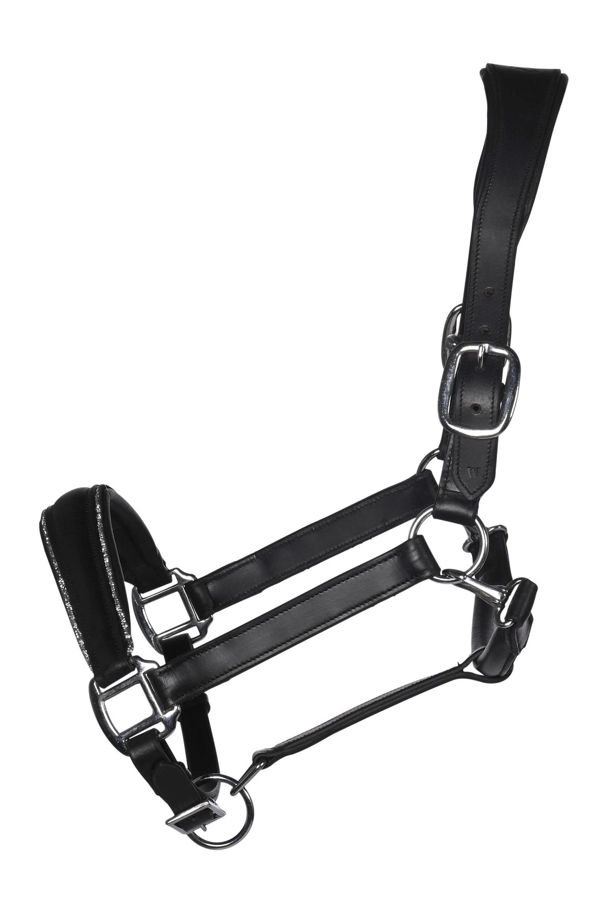 Cabezada de cuero -Glamour HKM para equitación