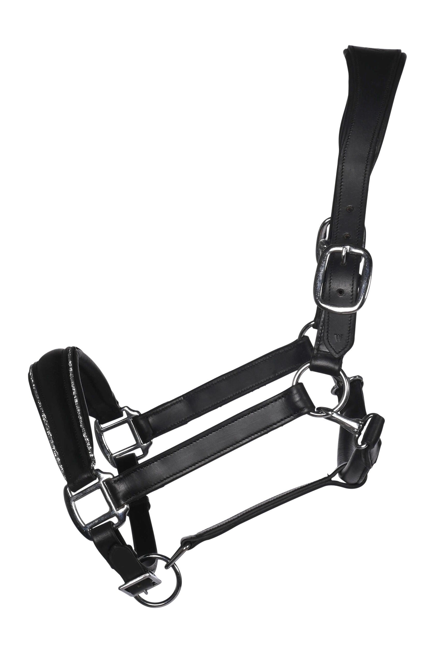 Cabezada de cuero -Glamour HKM para equitación