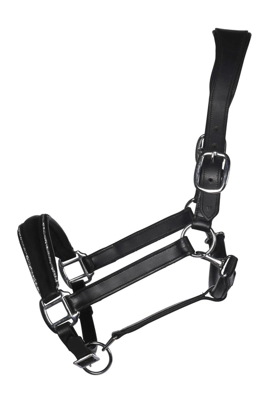 Cabezada de cuero -Glamour HKM para equitación