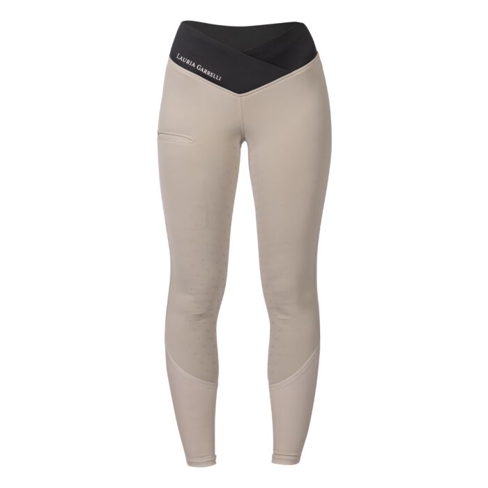 Leggings de montar -Limone- culera full s. HKM gris/beige