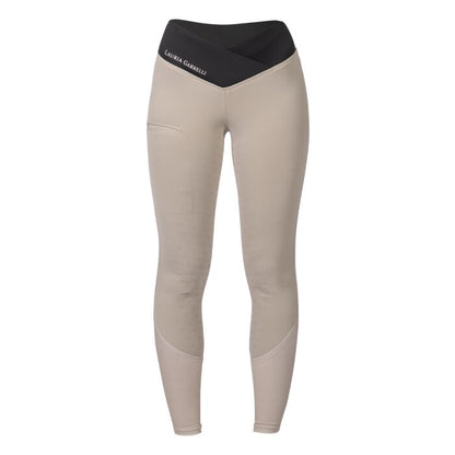Leggings de montar -Limone- culera full s. HKM gris/beige