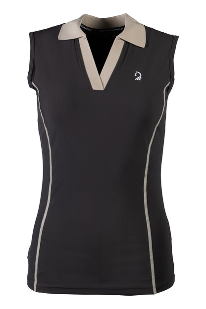 HKM Sleeveless Polo Shirt Limone para equitación - vista 3