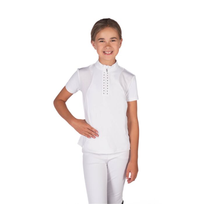 Camiseta técnica HKM infantil Competition Shirt Glam detalle 2
