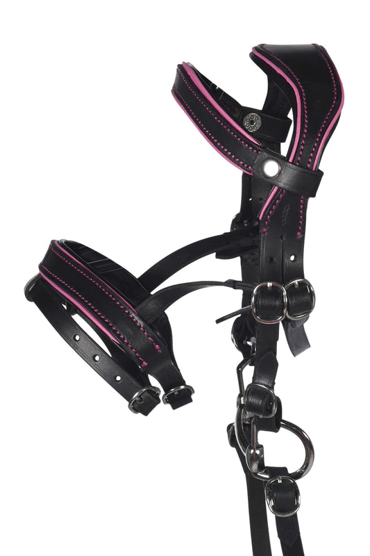 Embocaduras Bocado de cuero Manchester -Hobby Horsing HKM para equitación