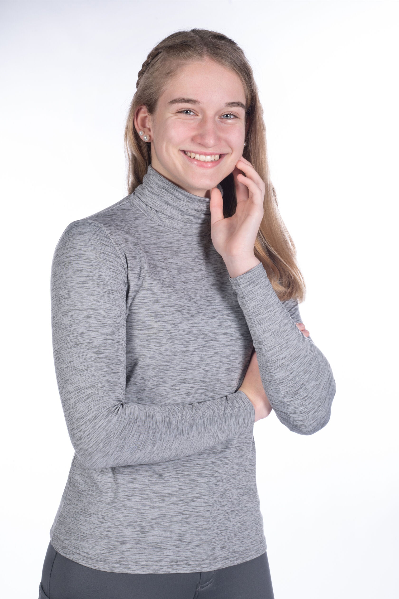 Camiseta técnica HKM Turtleneck Shirt Ruby detalle 3