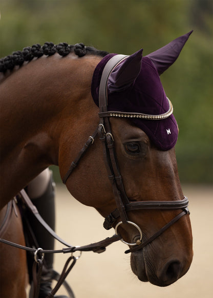 Producto ecuestre Maximilian Equestrian Velvet Ear Bonnet (Amethyst) detalle 2