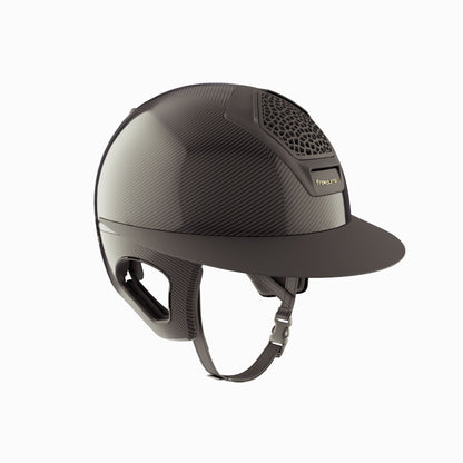 Cascos Helmets Freejump Riding Helmet Carbon Voronoi con Temple Protection Matt para equitación