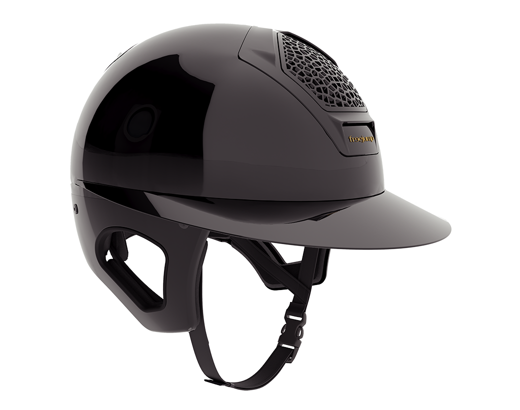 Helmets Freejump Riding Helmet Glossy Voronoi with Temple Protection vista principal
