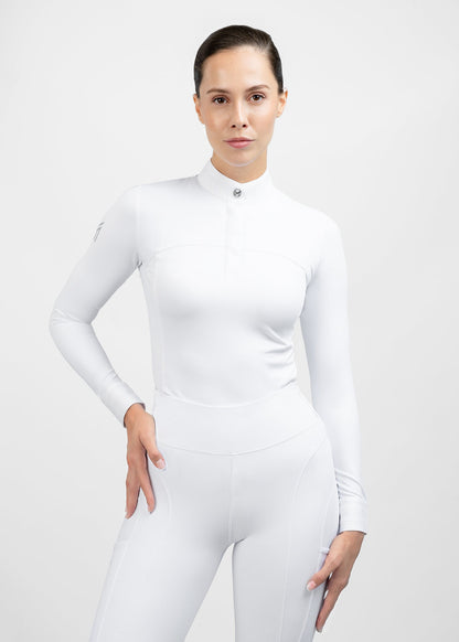 Camiseta técnica Maximilian Equestrian Era Long Sleeve Show Shirt (White) vista principal