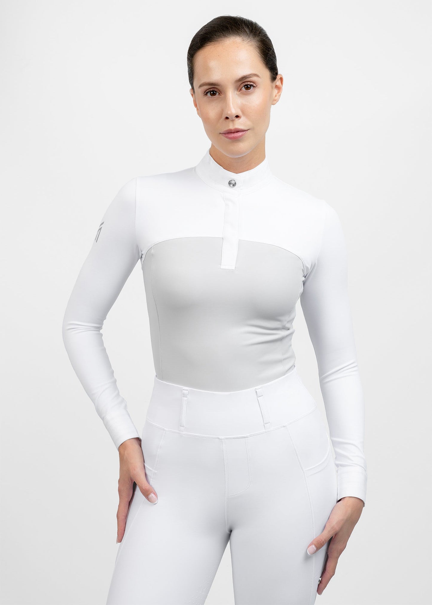 Camiseta técnica Maximilian Equestrian Era Long Sleeve Show Shirt (Glacier) vista principal