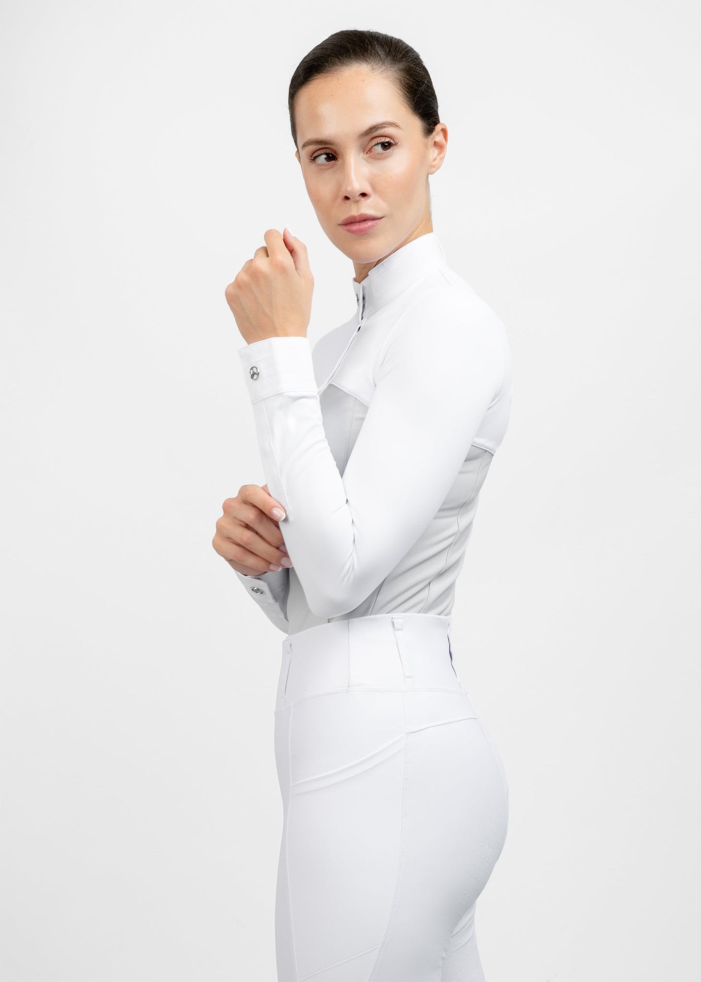 Camiseta técnica Maximilian Equestrian Era Long Sleeve Show Shirt (Glacier) detalle 3
