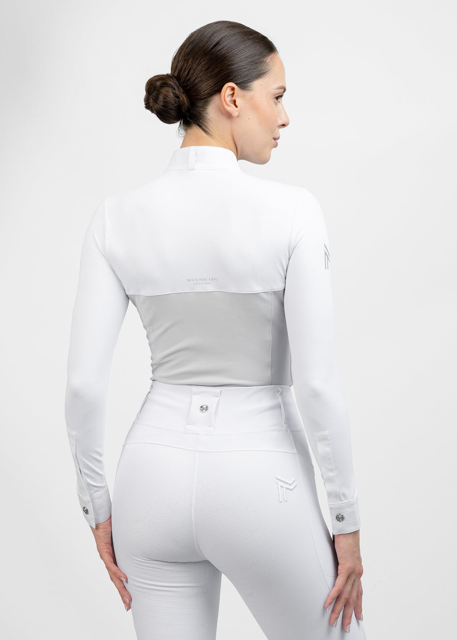 Camiseta técnica Maximilian Equestrian Era Long Sleeve Show Shirt (Glacier) detalle 4