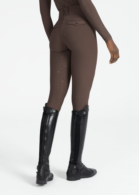 Mallas Maximilian Equestrian Pro leggings de equitación (Mocha) para equitación