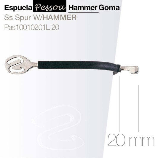 Espuela Pessoa Hammer con Protector de Goma – 20 mm