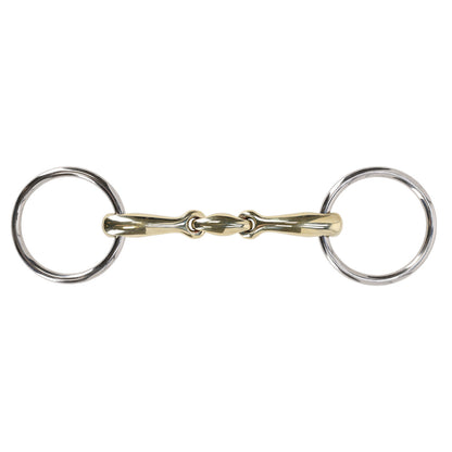 Embocaduras Loose anilla filete Anatomical double jointed QHP para equitación