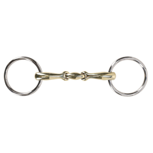 Embocaduras Loose anilla filete Anatomical double jointed QHP para equitación