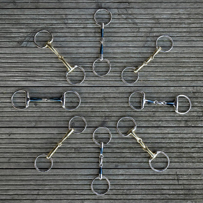 Embocaduras Loose anilla filete Anatomical double jointed QHP para equitación - vista 6
