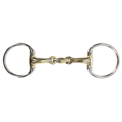 Embocaduras Eggbutt filete Anatomical double jointed QHP para equitación