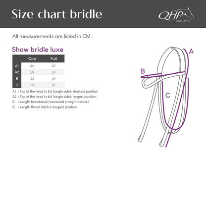 Cabezada inglesa Show Cabezada inglesa Luxe QHP para equitación - vista 13