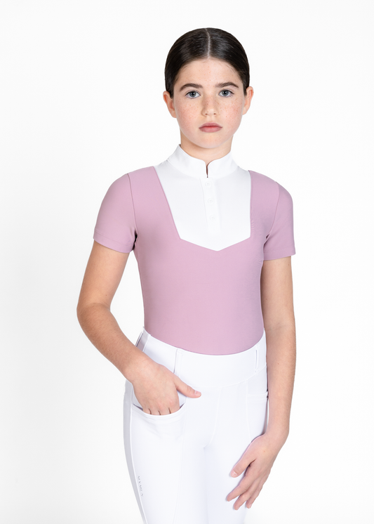 Camisetas Maximilian Equestrian YR Sienna manga corta Show Shirt para equitación