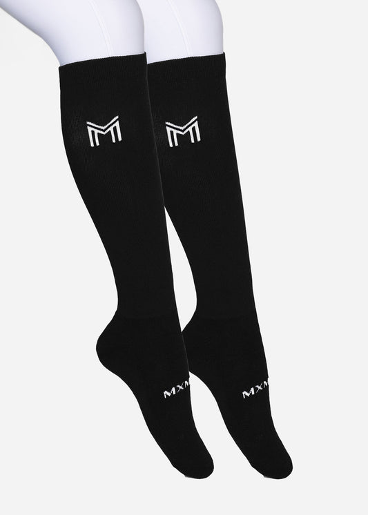 Calcetines Maximilian Equestrian 2-Pack Flag Riding (Black) para equitación