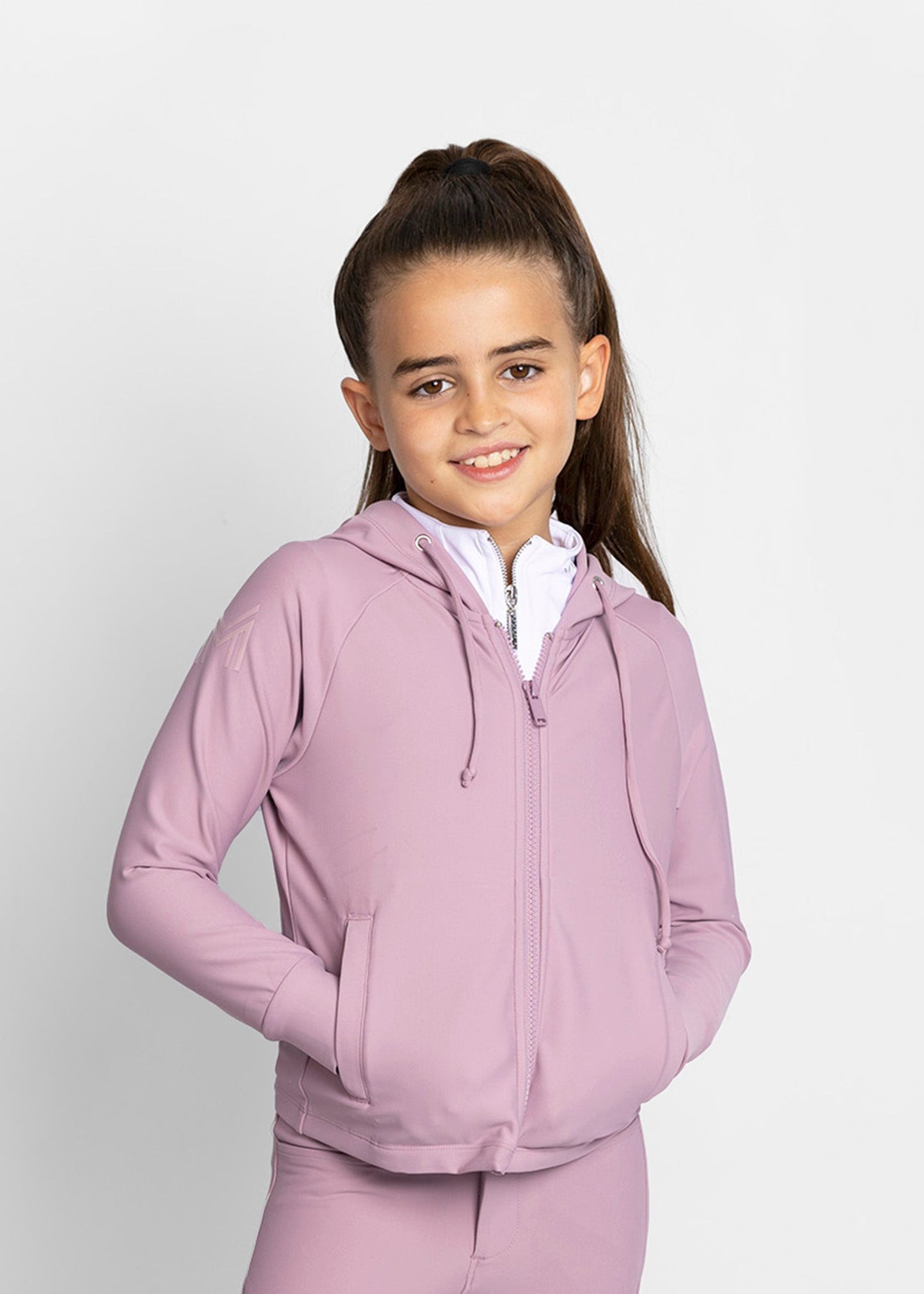 Producto ecuestre Maximilian Equestrian YR Reflection Zip Hoodie (Mauve) detalle 3