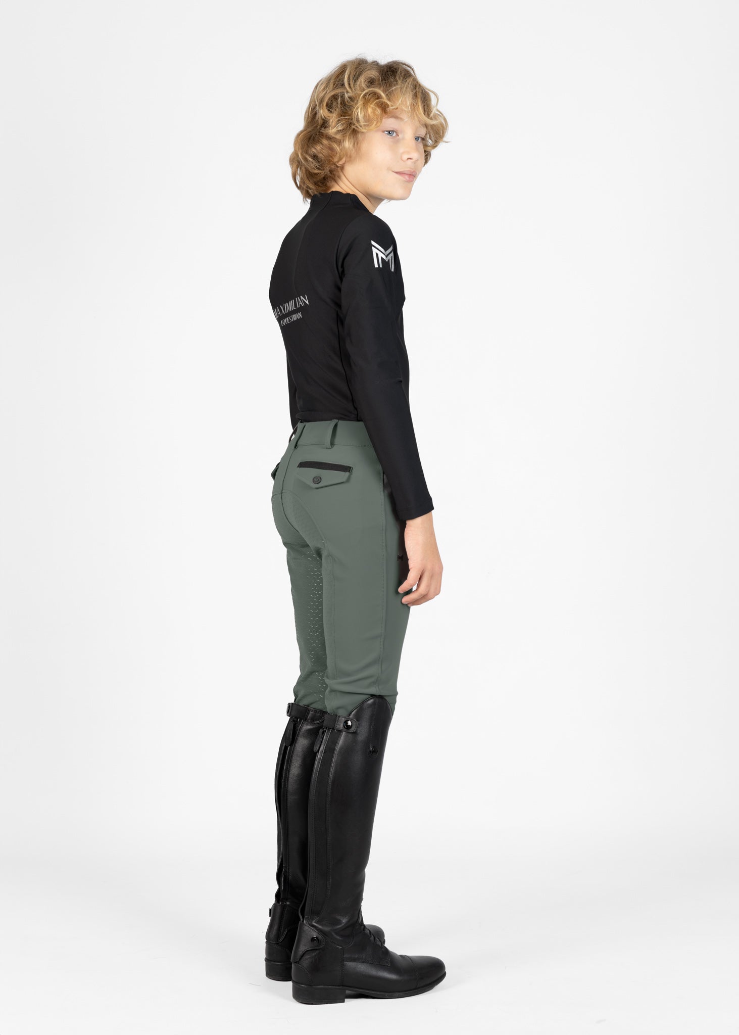 Producto ecuestre Maximilian Equestrian YR Performance Breeches (Ivy) detalle 7