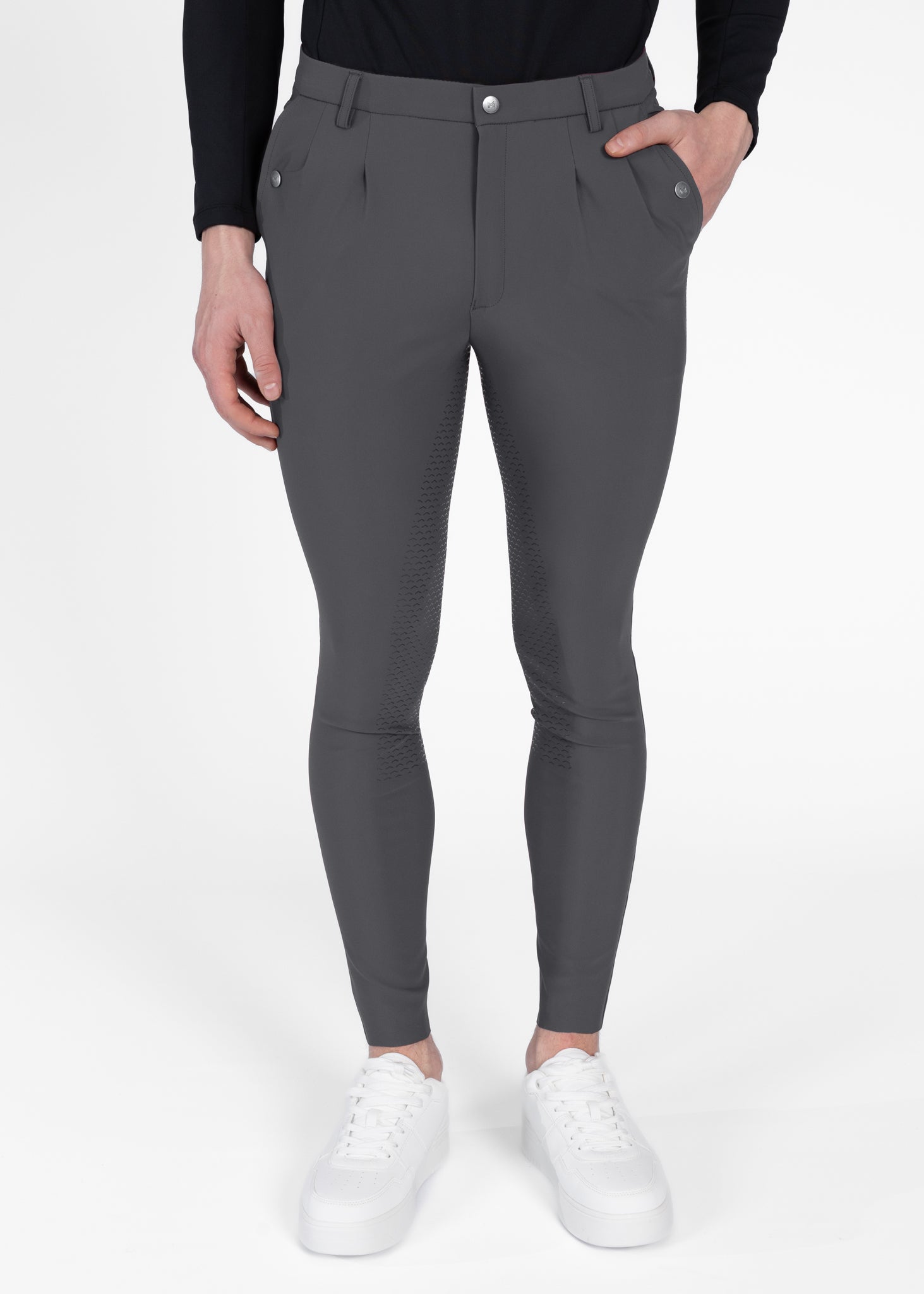 Producto ecuestre Maximilian Equestrian Founder Breeches (Graphite) vista principal