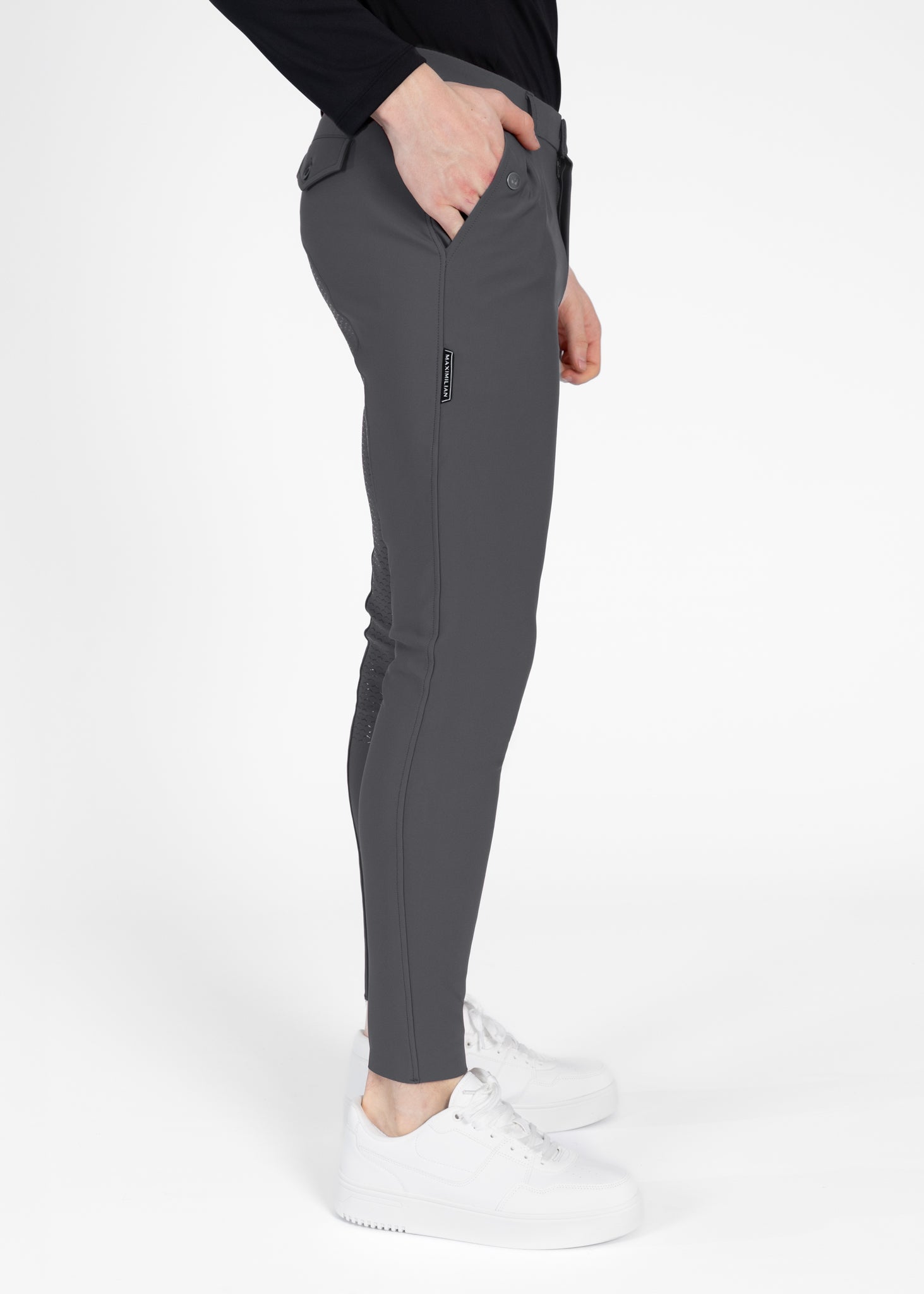 Producto ecuestre Maximilian Equestrian Founder Breeches (Graphite) detalle 5