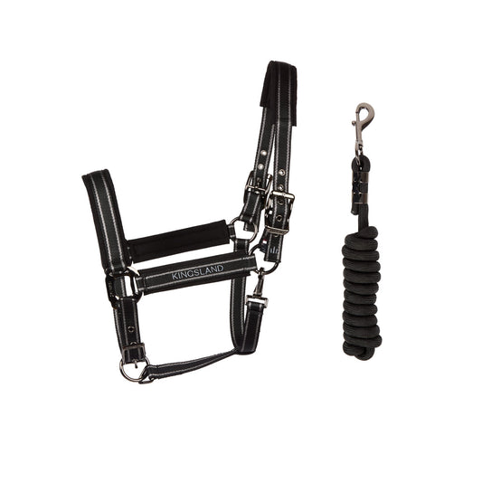 Horsegear Accessories Kingsland KLMona cabezada de cuadra And Rope para equitación